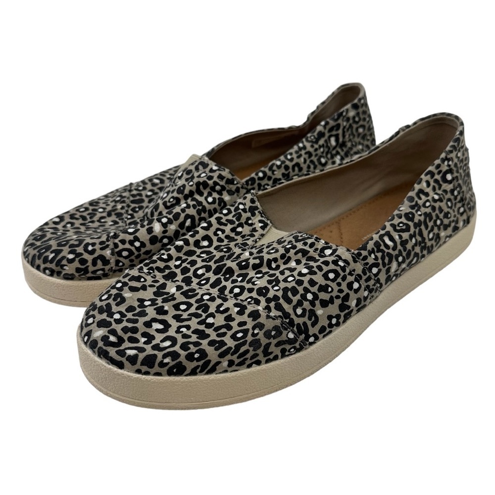 Toms Avalon Leopard Print Canvas Slip On Shoe 9 B… - image 1